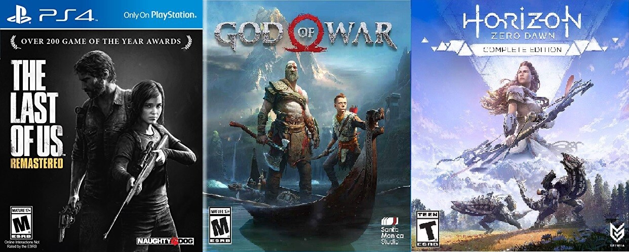 ps4 bundle god of war the last of us horizon